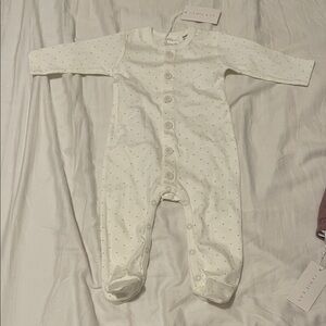 Jamie Kay Ivory Dotted Kids Footie